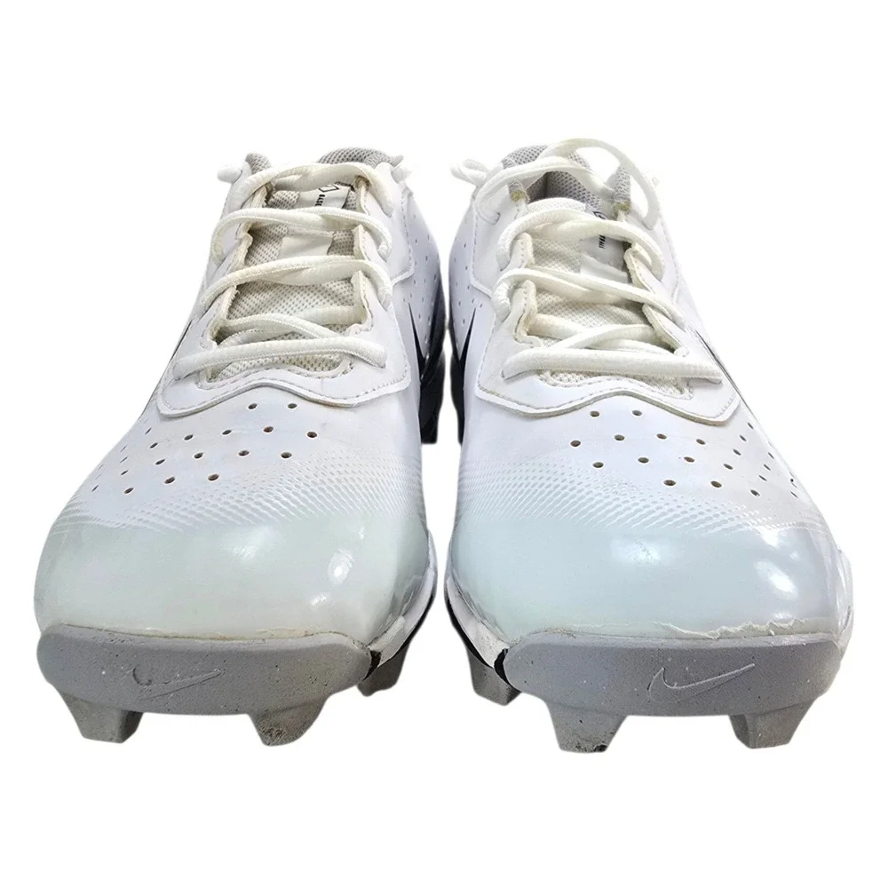 Nike Alpha Huarache 4 Keystone Baseball Cleats Mens 8.5 White Grey DJ6524-100